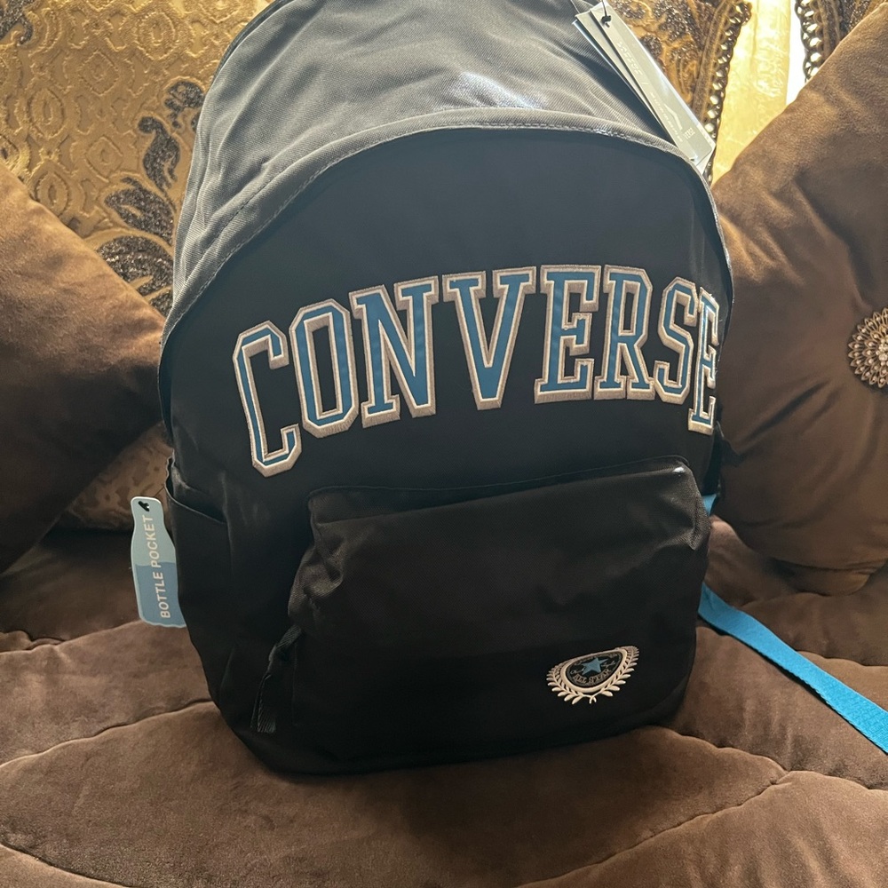 Converse Black Backpack with Classic Design and Smooth Texture
